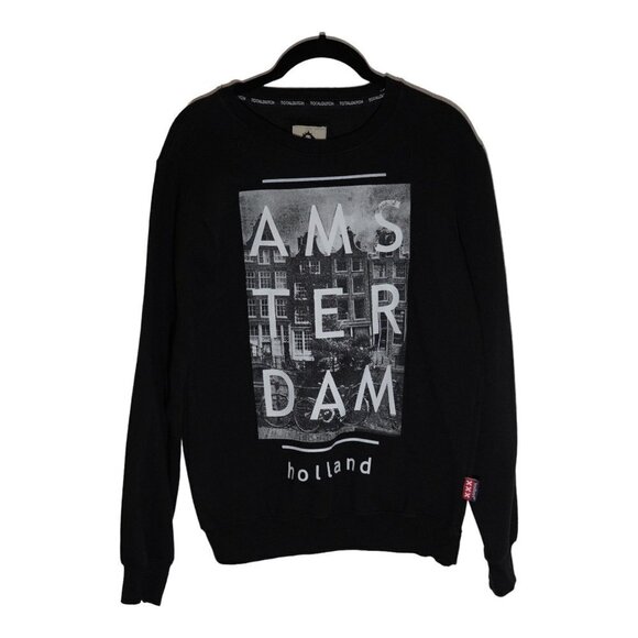 Totaldutch Amsterdam Holland Black Graphic Sweatshirt Size Small Designer Rare - Picture 1 of 5